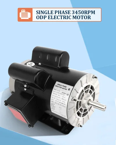 Miniatura 2 de Motor eléctrico de 5HP 3450 RPM, compresor de aire monofásico,5/8 "Diámetro del eje laminado de acero Shell 60 HZ,208V-230V