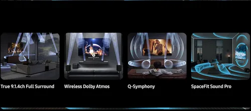 Miniatura 6 de Samsung Barra de sonido de la serie Q HW-Q930F Subwoofer y altavoz trasero de 9.1.4 canales (2025), Dolby Atmos inalámbricos, 17 altavoces