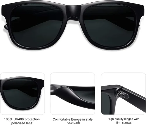Miniatura 5 de SOJOS Gafas de sol polarizadas para hombres y mujeres, elegantes sombras cuadradas de moda SJ2230