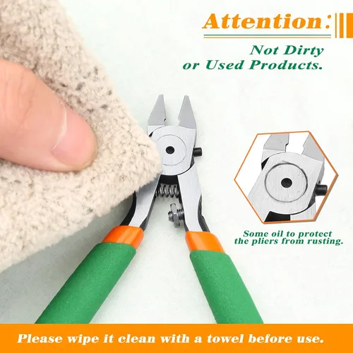 Miniatura 7 de SPEEDWOX Pinza de una sola hoja para la construcción de modelos Cortador lateral puntiagudo con borde único ultrafino y cubierta de cuero Modelos