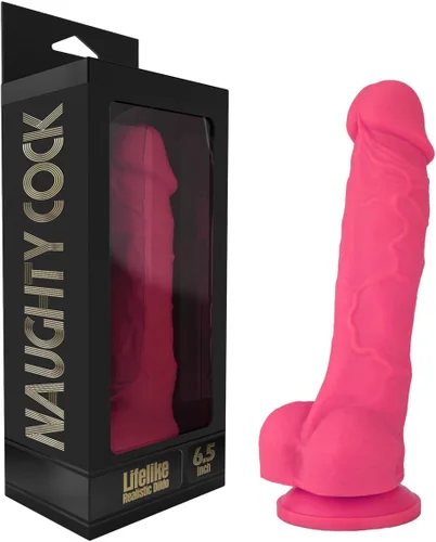 Miniatura 8 de Consolador de silicona realista, con succión. Premium. 6.7 pulgadas. de Naughty., Piel, 1, 1 Carne