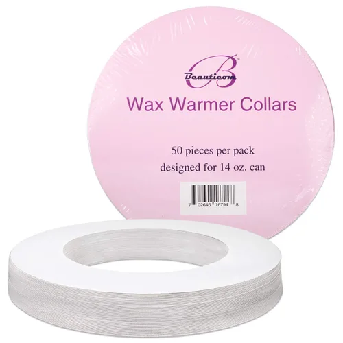 Miniatura 11 de Beauticom (50 piezas) calentador de cera universal collar protector anillo para lata de cera de 14 oz