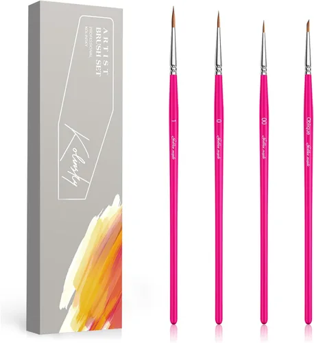 Pinceles Kolinsky Sable, juego de pinceles de pintura en miniatura Golden Maple profesionales para artistas, juego de pinceles de detalle fino para