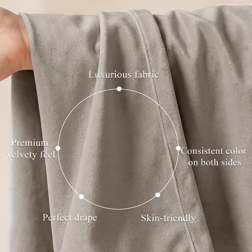 Miniatura 4 de StangH Cortinas de terciopelo de 108 pulgadas de largo – Cortinas opacas para dormitorio para puerta corredera con ojales, cortinas con aislamiento