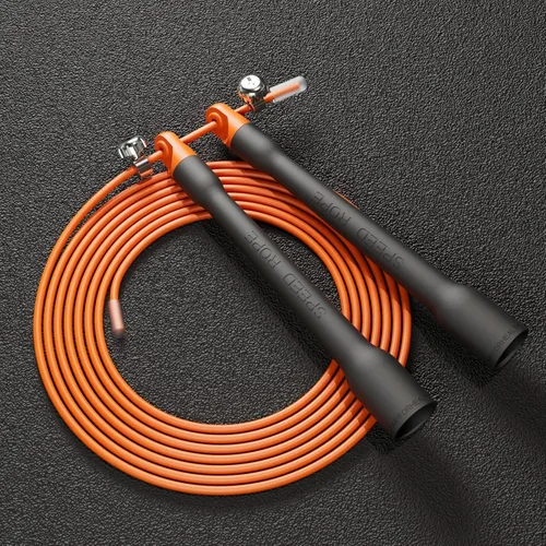 Miniatura 7 de Cuerda de saltar ultraligera con asas ergonómicas negras, cable de PVC, longitud ajustable, para entrenamiento cardiovascular, crossfit, boxeo