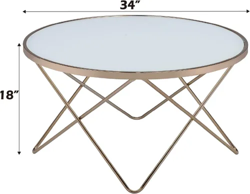 Miniatura 3 de Acme Mesa de centro Valora en cristal negro y champán