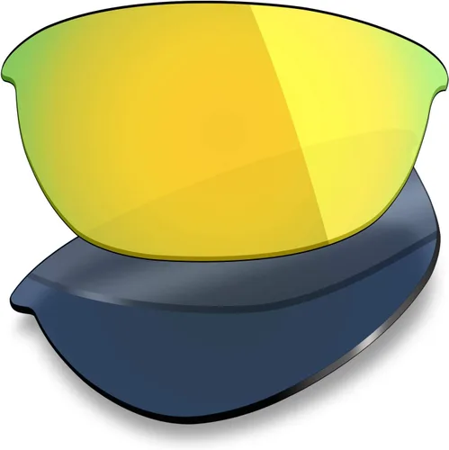 Miniatura 7 de Mryok 6 pares de lentes de repuesto polarizadas para gafas de sol Oakley Half Jacket 2.0 – negro sigiloso, rojo fuego, azul hielo, titanio plateado