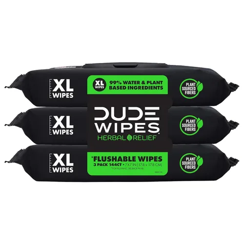 Miniatura 11 de DUDE Toallitas – Toallitas desechables – Paquete de 3, 144 unidades – Manteca de karité suave extra grande – Vitamina E y aloe – Seguro