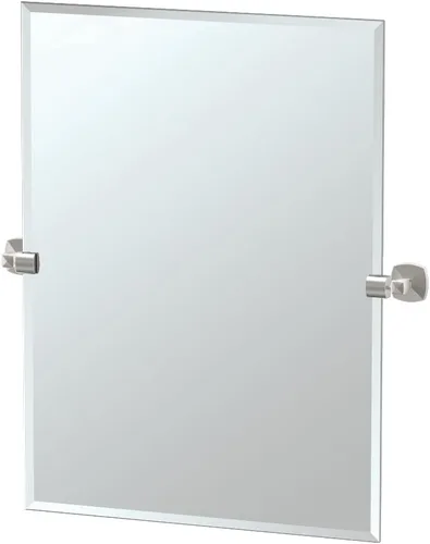 Miniatura 8 de Gatco 4149SM Jewel Espejo rectangular sin marco, cromo, 24 pulgadas de alto