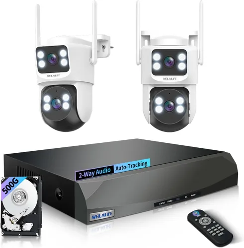 Miniatura 12 de Sistema de seguridad todo en uno: cámaras de seguridad PTZ de 4 MP inalámbricas para exteriores, sistema de cámara de seguridad WiFi para el hogar
