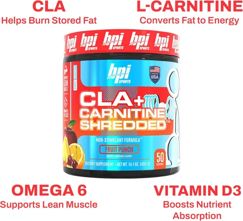 Miniatura 8 de BPI Sports CLA + carnitina triturada - Convierte las células grasas en energía y apoya el músculo magro, aumenta el metabolismo - Suplemento
