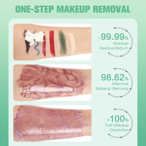 Miniatura 3 de UCANBE Bálsamo limpiador de maquillaje, bálsamo limpiador de 3.17 onzas + 4 paños desmaquillantes de gran tamaño, bálsamo limpiador de maquillaje