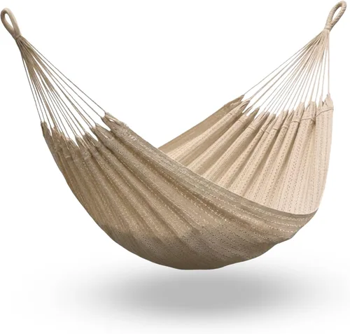 Hamaca para 1-2 personas, capacidad de 475 libras, hamaca mexicana tejida a mano, 100% algodón suave, hamaca maya de 9.8 pies para patio, patio