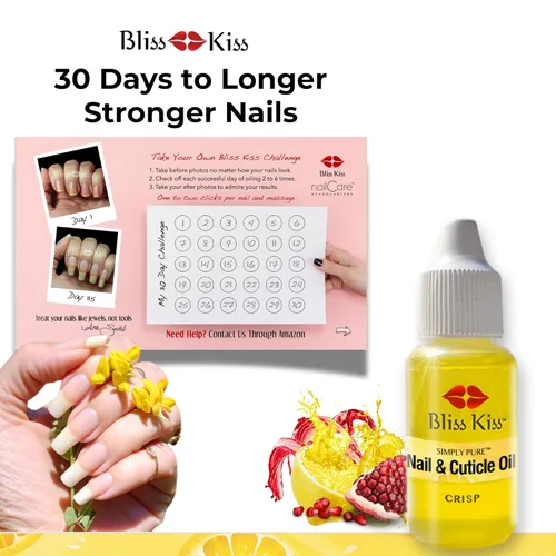 Miniatura 9 de Aceite para cutículas y uñas Bliss Kiss Simply Pure, 0.5 onzas, claro