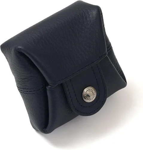 Miniatura 34 de Cockatoo Monedero de cuero genuino para cambio, mini billetera con bolsillo a presión para hombres y mujeres, Rojo (Aurora Red), Casual