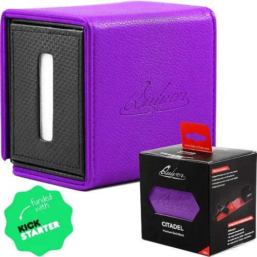 Miniatura 9 de Quiver Time Black Citadel Deck Block for Magic: the Gathering Cards - TCG 100+ Premium Commander Deck Box, caja de mazos MTG para tarjetas, dados