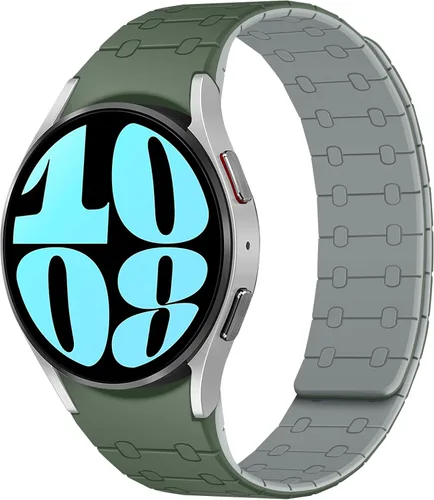 Miniatura 12 de Amizee No Gap Band Compatible con Samsung Galaxy Watch Ultra (2025/2024) Correa de 47mm, Correa de silicona deportiva magnética de 22mm para mujeres