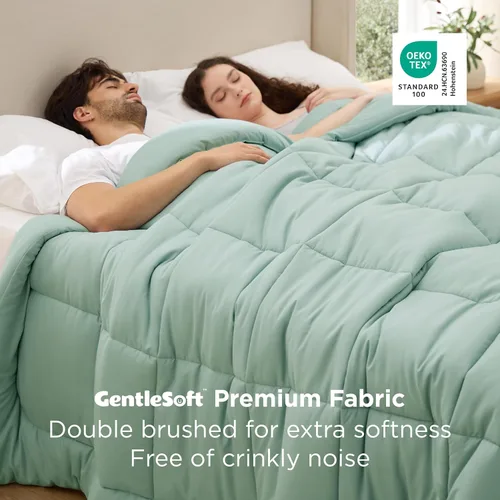 Miniatura 199 de Bedsure Relleno de edredón – Edredones acolchados tamaño King, edredón para todas las estaciones, ropa de cama alternativa de plumón suave, con 8