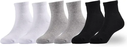 Miniatura 36 de EPEIUS Calcetines acolchados de algodón grueso para niños y niñas, calcetines atléticos deportivos para correr, paquete de 6 unidades, 4-14 años