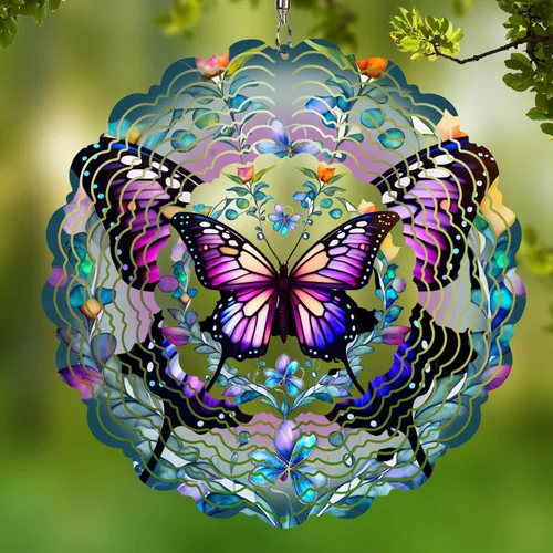 Molinillos de viento de mariposa para exteriores, regalos de cumpleaños para mujeres y madres, esculturas de viento colgantes, molinillos de viento