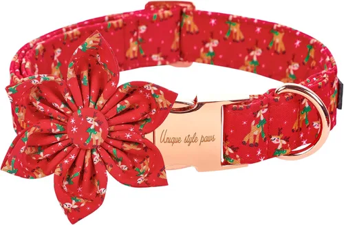 Miniatura 40 de Unique style paws Collar de perro para el día de San Valentín con lazo de flores, collar de cachorro de corazón azul, el mejor regalo para niños