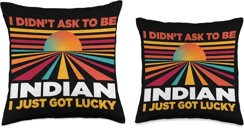 Miniatura 3 de Witty Citizen Joke India Country Pride I Did't Ask to Be Indian - Divertida almohada patriótica de la nacionalidad, 16 x 16 pulgadas, multicolor
