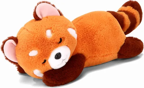 Riuhot Almohada de peluche de panda rojo, bonito juguete de peluche, regalo de Navidad para el día de San Valentín para novias y niños, almohada de