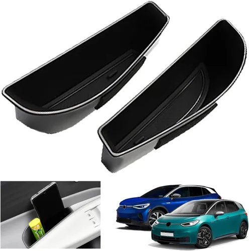 Caja de almacenamiento lateral de puerta VW ID.4 2022 compatible con Volkswagen ID.4 2021-2023, caja de almacenamiento para manija de puerta 2022 VW