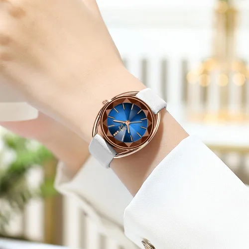 Miniatura 5 de Fate Love Relojes para mujer, reloj de pulsera para mujer, reloj de cuarzo de lujo, impermeable, correa de cuero, reloj delgado de diamante, reloj