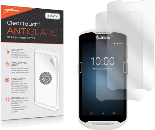 Miniatura 7 de BoxWave Protector de pantalla compatible con Zebra TC52, ClearTouch Crystal (paquete de 2), película HD, protege de arañazos ClearTouch Crystal
