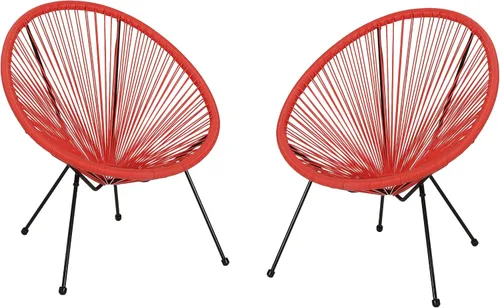 Miniatura 11 de GDFStudio Noble House Anson - Silla de tela hamaca para exteriores, color negro (juego de 2)