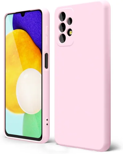 Miniatura 192 de oakxco Funda para teléfono Samsung Galaxy A12 con agarre de silicona líquida, linda delgada fina suave cubierta de gel de goma TPU lisa para mujeres