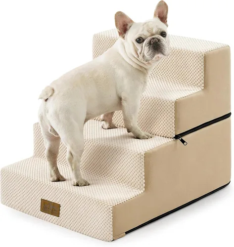 COZY KISS Escaleras para perros pequeños, escaleras extraíbles de 4 niveles para sofá y cama, escalones para perros de 17.7 pulgadas de alto para
