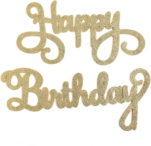 Miniatura 21 de Letrero negro de feliz cumpleaños para telón de fondo, letras de feliz cumpleaños de fieltro para arco de globos, decoraciones de telón de fondo