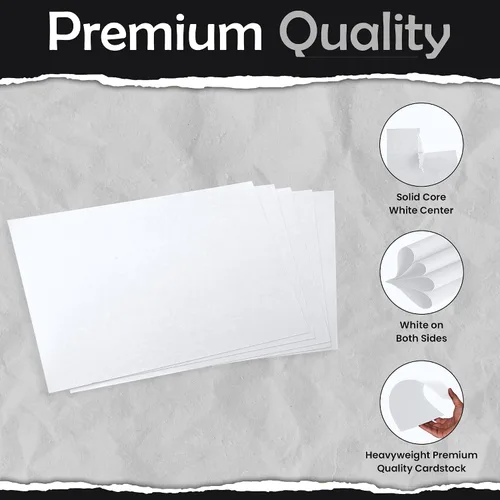 Miniatura 3 de SANZIX Paquete de 120 tarjetas de visita imprimibles en blanco de 2 x 3.5 pulgadas (blanco), cartulina pesada de 80 libras, 220 GSM, papel