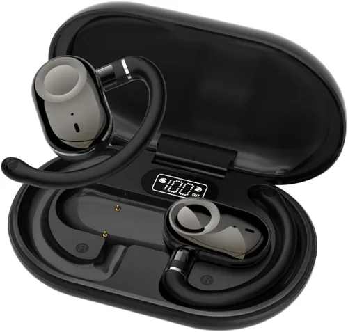 Auriculares de oreja abierta Bluetooth inalámbricos fuera de los oídos, gancho para corredores envolventes alrededor de las orejas auriculares de