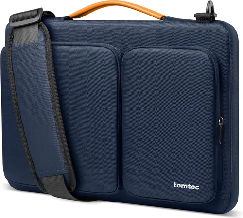 Miniatura 15 de tomtoc Bolso de hombro protector 360 para portátil para MacBook Air de 13 pulgadas 2025 M4/A3240, M3/A3113, M2/A2681, M1/A2337, MacBook Pro M2/M1
