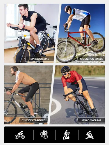 Miniatura 7 de Sportneer Pantalones cortos de ciclismo acolchados para hombre, acolchado 4D, pantalones cortos de ciclismo para hombre, transpirables y absorbentes