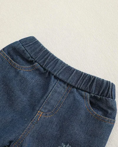 Miniatura 85 de Renotemy Ropa de bebé para niño, trajes de mezclilla, sudadera con capucha para bebés, pantalones de mezclilla, ropa para niños pequeños