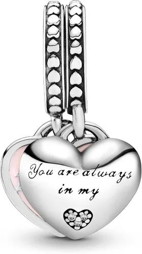 Miniatura 2 de PANDORA Joyería de corazón para madre e hija colgante de circonita cúbica en plata de ley Metal Esmalte Circonita cúbica