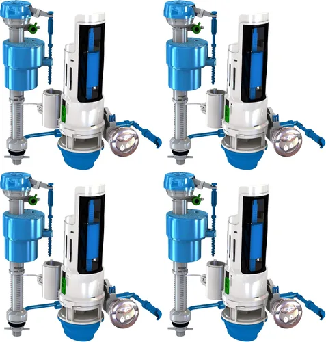 Miniatura 11 de Danco HYR451T HyrdroRight Kit de reparación de inodoro universal para ahorro de agua con válvula de descarga doble, palanca, color blanco, HYR451T
