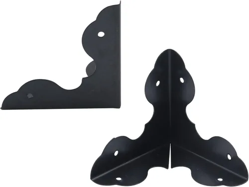 Miniatura 4 de Antrader 24 piezas de caja de esquinas triangulares de metal protector de esquina de gabinete protector de seguridad para decoración de muebles