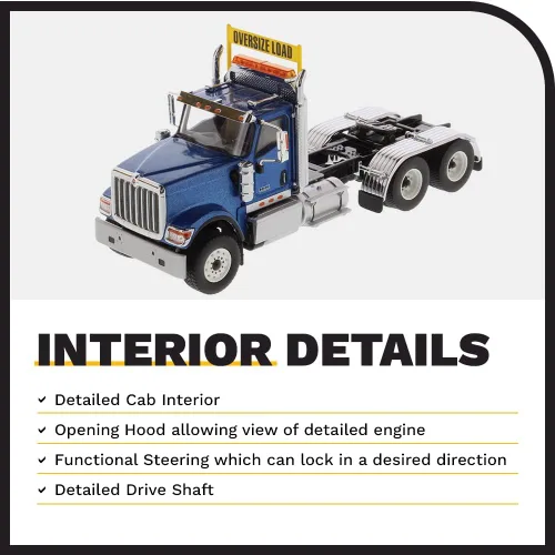 Miniatura 3 de 1:50 International HX520 SFFA Day Cab Tandem - Azul Metálico - Diecast Masters - 71004 - Serie Transport
