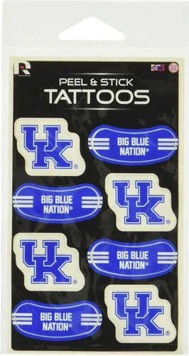 Miniatura 18 de Tatuajes temporales de tatuaje vertical NCAA Peel & Stick - Negro de ojo - ¡Aprobado para el día del juego!