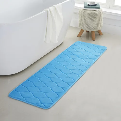 Miniatura 16 de Yafa Home Fashion 1 alfombra de baño de 17 x 24 pulgadas, espuma viscoelástica, absorbente de agua y antideslizante, color negro