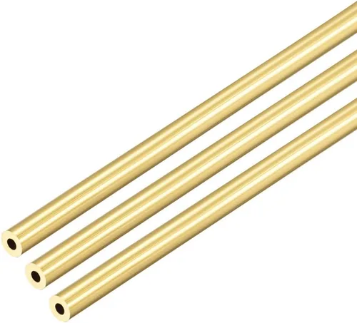 Miniatura 17 de uxcell Tubo redondo de latón, 11.811 in de longitud 0.177 in de diámetro exterior de 0.039 in de grosor de pared, tubo recto sin costuras, 3 piezas