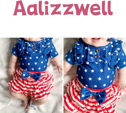 Miniatura 3 de Aalizzwell Traje de verano para bebés recién nacidos