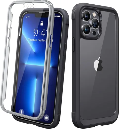 Miniatura 183 de Diaclara - Funda compatible con iPhone 11, carcasa resistente de cuerpo completo con protector de pantalla integrado sensible al tacto y Transparente