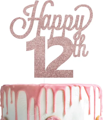 Miniatura 57 de LINGTEER - Decoración para pastel con texto "Happy Birthday 100", color negro