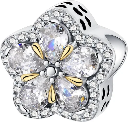 Miniatura 169 de Dije de girasol con diseño de estrella y luna y elefante para pulsera, collar de plata de ley 925, dijes de corazón de amor para mujer, regalo